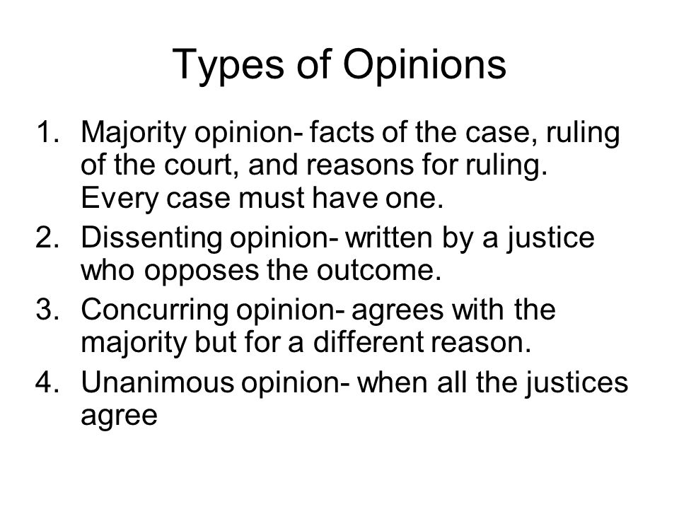 Types of supreme court opinions online